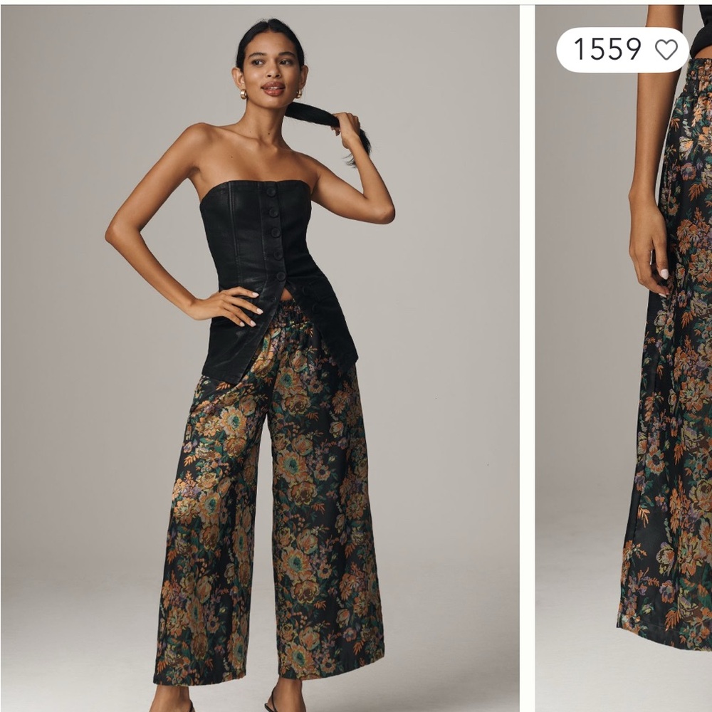 *NWT* Anthropologie Floral Palazzo Pants